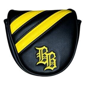 New Bogey Boys Macklemore Old English Mallet Putter Golf Cover Black Yellow
